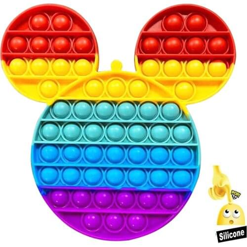 Disney Mickey Mouse Big Pop Antistress Fidget Toys Push Bubble Big Size Sensory Relief Stress Game Fidget Toys for Children Gift