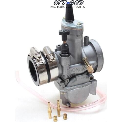 34mm Carburetor OKO CARB PWK Performance With Power Jet flat slide For Koso OKO GY6 Dio CR DT