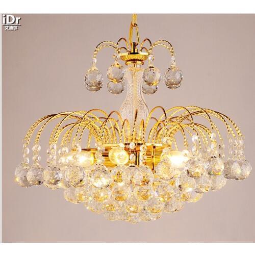 Chinese modern minimalist luxury fashion golden restaurant lights living room bedroom Crystal Light gold Chandeliers Lmy-0180