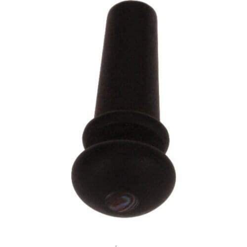 2Pcs Acoustic Guitar Pegs Bridge Strings Ebony Endpin End Pin W/ Dot