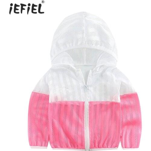 Summer Childrens Hooded Sun Protection Clothing Autumn Baby Boys Girls Jacket Outwear Travel Thin Coat Kid Beach Shirt Tops