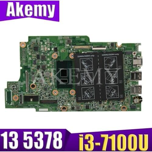 For DELL Inspiron 13 5378 5578 Laptop Motherboard CN-0W25G6 W25G6 With SR2ZW I3-7100U Processor DDR4 Full Tested