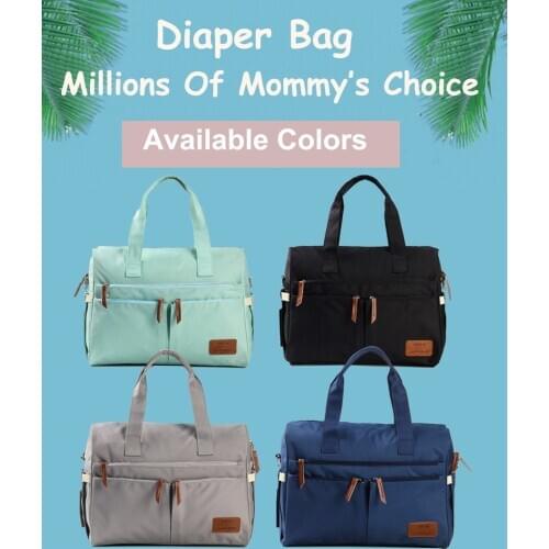 Multi-functional cross-slung mom bag with large capacity one-shoulder mom bag with waterproof fashion mom and baby bag