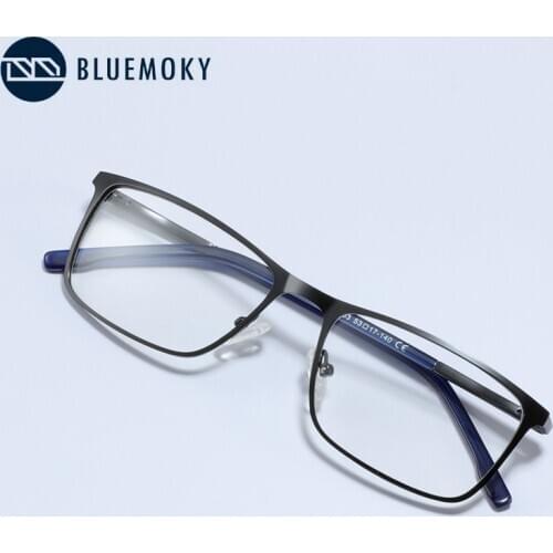 BLUEMOKY Titanium Alloy Optical Glasses Frame Fashion Male Square Ultralight Eye Myopia Eyeglasses Men Business Style Eyewear