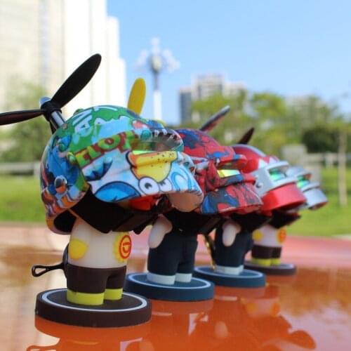 1pc New Hot Car Interior Decoration Yellow Duck with Helmet Duck In The Car Car Accessories