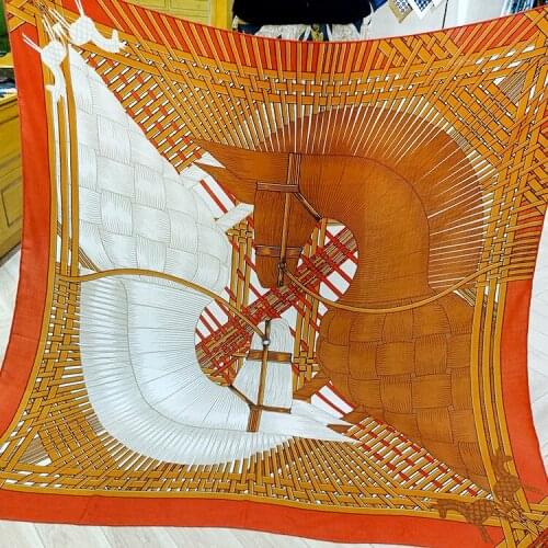 New arrivals 135cm Silk Cashmere Winter Scarf Pashmina Wraps "strange forest" printed