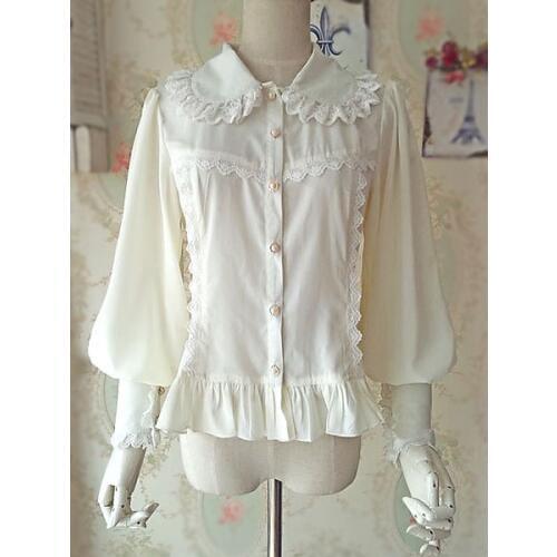 Long Sleeves Lolita Blouse Gigot Lolita Dress Cotton Ruffle Tiered Lolita Dress Sleeveless Plum Blossom Printed Lolita Dress