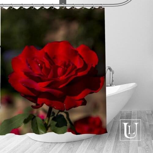 Custom beautiful roses Curtain Fabric Modern Shower Curtain bathroom beautiful Curtains Bath decor Polyester Cloth Waterproof
