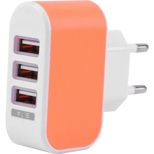 3 USB Port Wall Home Travel AC Power Charger Adapter 3.1A EU Plug Wholesale new