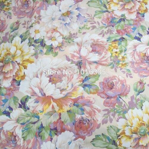160CM Width pretty nude pink flower cotton fabric home textile tilda patchwork quilting clothing dress sewing bedding one meter
