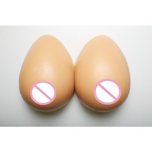 Silicone Breast 1400g/pair Brown Realistic Breast Artificial Breast Crossdresser Breast Forms Fake Boobs Adhesive