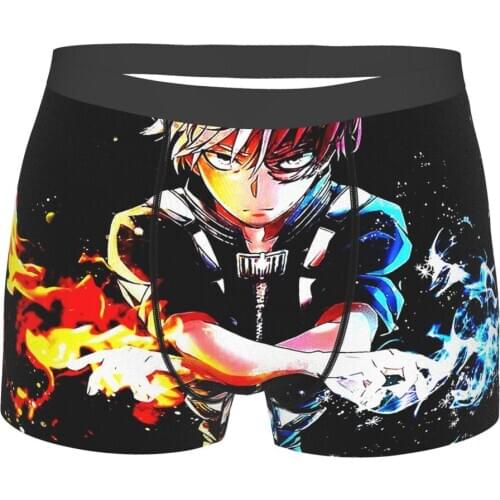 Todoroki BNHA My Hero Academia Deku One for All Underpants Homme Panties Male Underwear Sexy Shorts Boxer Briefs