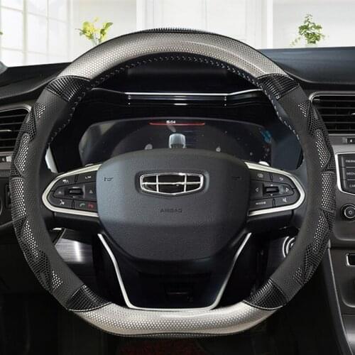 D Type Car Steering Wheel Cover Wrap For Geely Atlas 2016 - 2021 Coolray I 2020 2021 Emgrand 7 2018 - 2021 Emgrand GT 2015- 2021