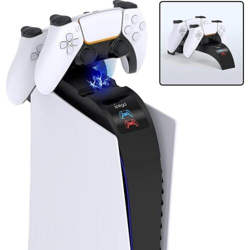Charger For PS5 Dual Controller Fast Charging Dock Station Stand It Can Be Placed On The Host, USB Charger Base Holder For PS 5