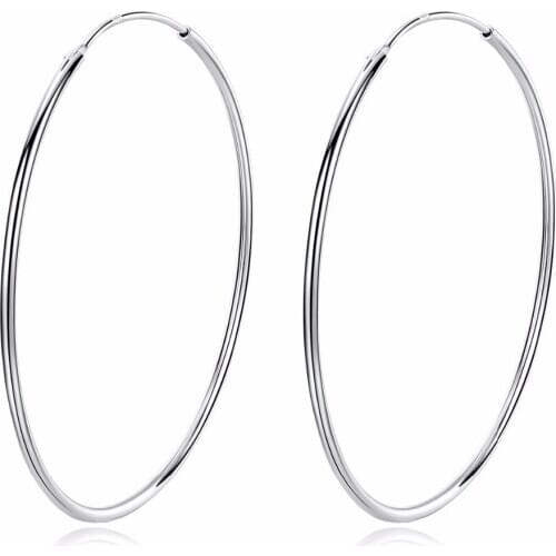 Fashion Hoop Earrings For Lady 2018 New Arrival 100% 925 Sterling Silver Earrings For Wedding Party Jewelry