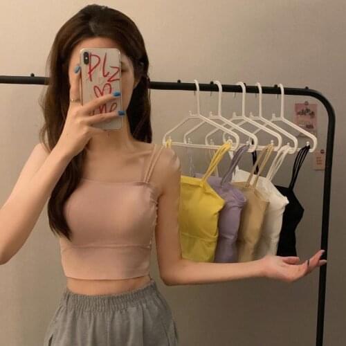 Vest Beauty Suspenders Chest Pad Panties Camisole Womens Interior Summer New Self-cultivation All-match Bottoming Shirt