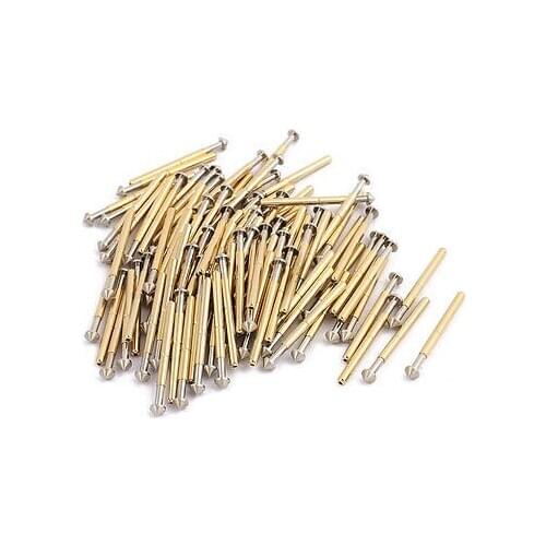 100pcs P156-E 2.36mm Dia 33.8mm Length Metal Spring Pressure Test Probe Needle