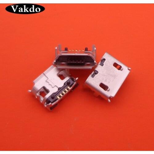 100pcs/lot 4 feet DIP 5P SMD Micro USB Connector V8 Port Charge Socket Micro USB Jack Big Horn 5-pin female repair replacement