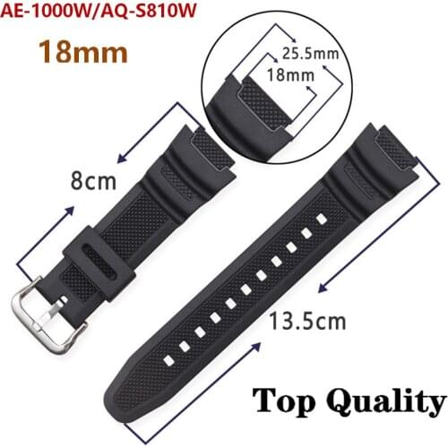 18mm For Casio G-Shock AE-1000W/AQ-S810W/W-S200H/SGW-300H/AE-1200 Watch Bracelet Band for G-SHOCK Strap Wrist Replacement Belt
