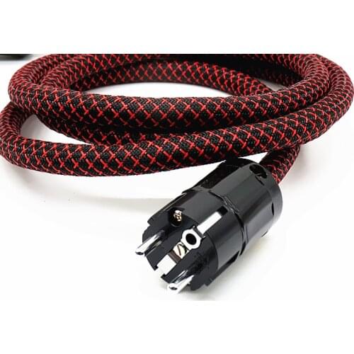 20A 5000W 3 core 4 square 2-layer shielding Copper cable C13 IEC European 2 pin Round AC US AU EU Plug Power Cable