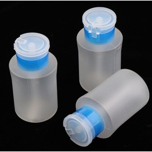 3 Pcs Durable Empty Pump Dispenser Bottle For Nail Remover & Makeup Remover