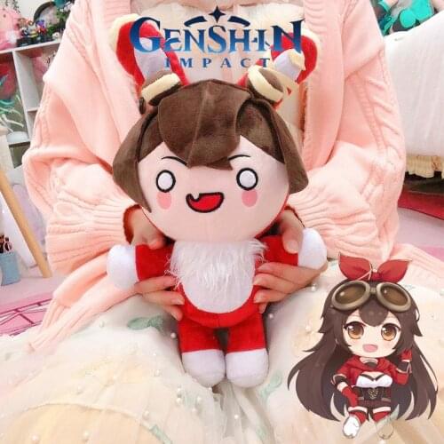 40CM Game Genshin Impact Cute Plush Dolls Amber Rabbit Kawaii Pillow Sofa Cartoon Anime Doll Cosplay Toy Woman Gift Accessories