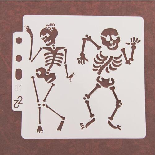 5pcs Skeleton Layering Stencilsr Spray stencil DIY Scrapbook photo album Decorative Embossing DIY Paper Card Crafts