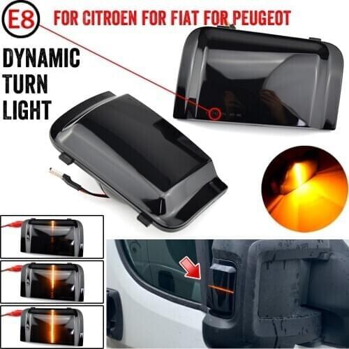 A paiFor Peugeot Boxer Fiat Ducato Citroen Jumper 2016-2019 Car Side Rearview Mirror Turn Signal Light Dynamic Blinker Indicator