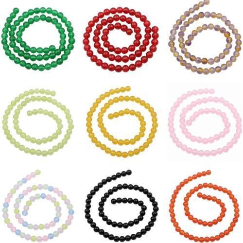 17 Colors Loose Beads for Jewelry Making Jades Natural Stone Round Loose Beads Crystal Amethysts Aquamarines Accessories 15"B11