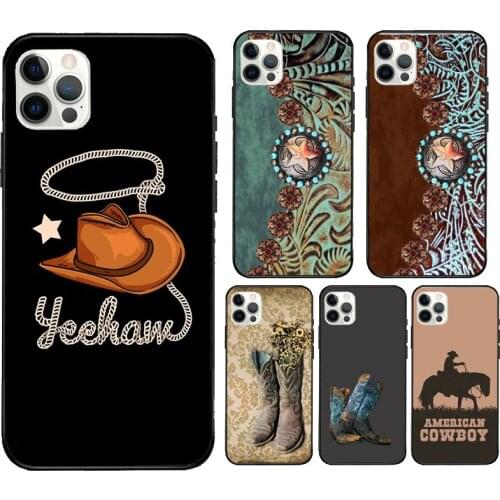 Rustic cowboy cowgirl western country Fundas For iPhone 12 Pro Max Mini XR X XS Max SE 2020 6S 7 8 Plus 11 Pro Max Phone Case