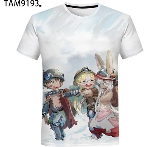 Japan Anime TV Made in Abyss 3D T-shirt Men Women Summer New Fashion Streetwear Oversize Student Children Cute Cool Tops