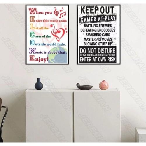 Art Music Symbol Letter Poster Nordic Style Waterproof Ink Painting Print Painting Modern Living Room Bedroom Wall Stickers