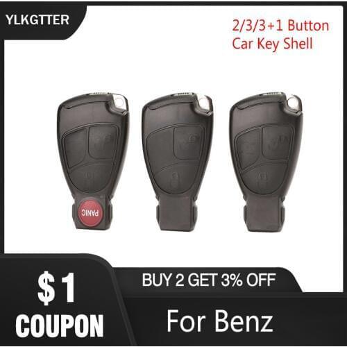 3 Buttons Car Key For Mercedes Benz C B E Class W203 W211 W204 YU BN CLS CLK Replacement Remote Key Shell Case Cover