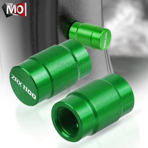 Motorcycle CNC Vehicle Wheel Tire Valve Air Port Stem Caps Covers Plug For Kawasaki ZRX1100 ZRX 1100 1999-2007 2006 2005 2004