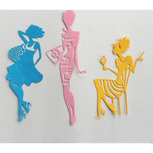 DUOFEN METAL CUTTING DIES fashion girls for DIY papercraft projects Scrapbook Paper Album 2019 new