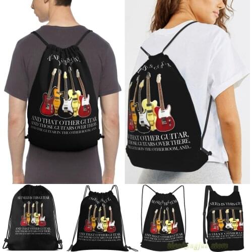 I Need My Ukulele Guitars Women Drawstring Sackpack Gym Bags Men Outdoor Travel Backpacks For Training Fitness Swimming Bag