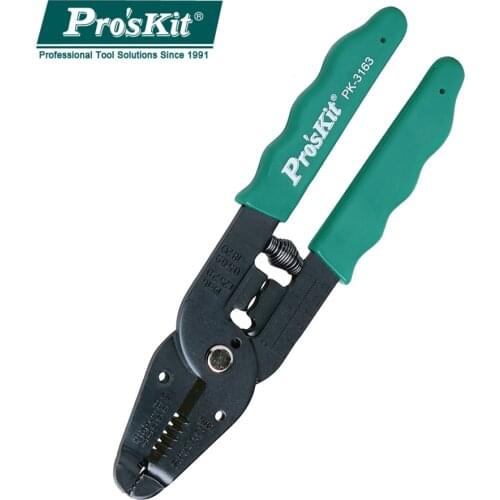 Proskit 8PK-3163 7in1 Multifunctional Crimping Stripping Pliers Wire Cable Cutter Stripper Crimper For AWG 30, 28, 26, 24, 22