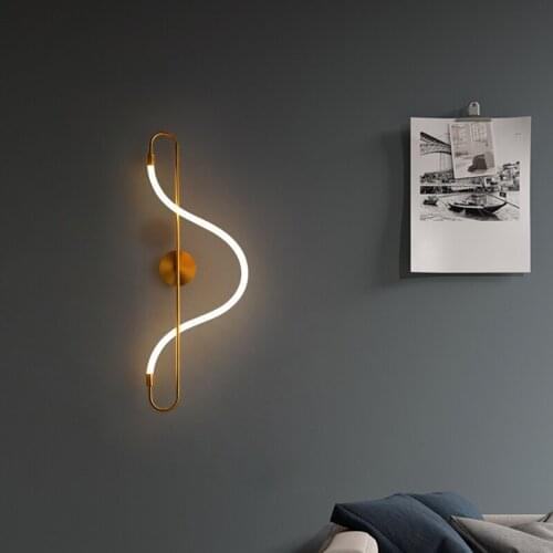 Music wall lamp art luxury wall lamp personality exhibition hall lighting background wall bedroom bedside lamp