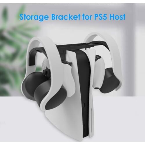 For Sony PS5 Game Controller Storage Stand Case Storage Headphone Hanger Holder Bracket for Sony PS5 Host Game Console Mount