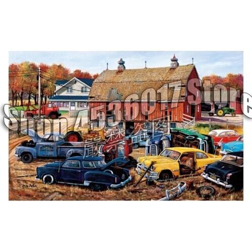 Full Needlework Diamond Painting Cars & Trucks Farm Cross Stitch Kit Diamond Embroidery DIY Diamond Mosaic Crafts gift