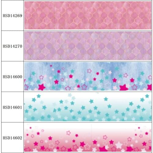 22MM 25MM 38MM 50MM 75mm Printed Pattern on Grosgrain Ribbon for diy ribbon