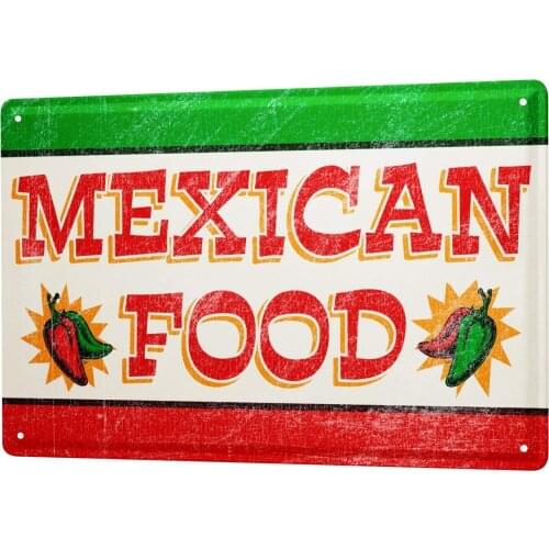 SINCE 2004 Tin Sign Metal Plate Decorative Sign Home Decor Plaques Food Restaurant Decoration Mexican Food Metal Plate 8X12