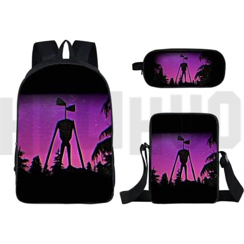 3D Siren Head School Bags Children Kawaii Backpack for Teenage Cartoon bag Boys Waterproof Bags Kids Rucksack Unisex Pencil case