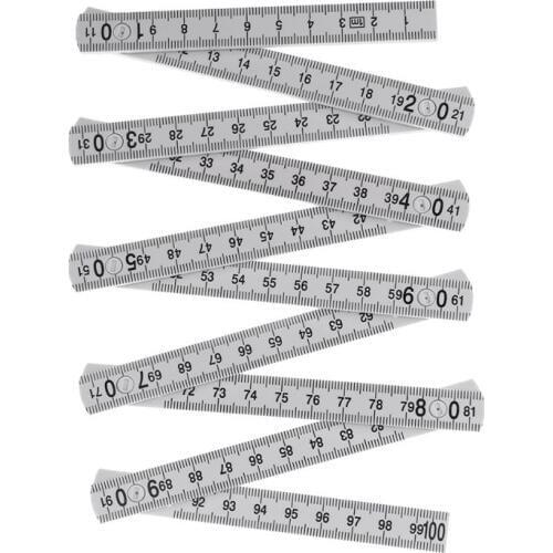 1M 2M 10-parts Folding Carpenters Ruler Lightweight Compact Measuring Stick Slide Fold Up for Woodworking 83XA