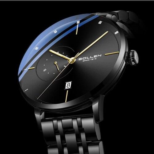 SOLLEN Mens Stainless Steel Watch
