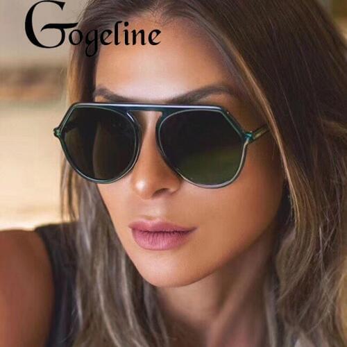 New Classic Aviation Sunglasses Women Fashion Pilot Sun Glasses Men Brown Lens Driving Shades Ladies UV400 Green