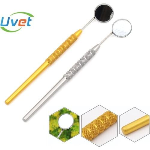 Dental mirror Oral cavity endoscope 16cm Golden Silver stainless steel dental tools home Oral cavity mirror