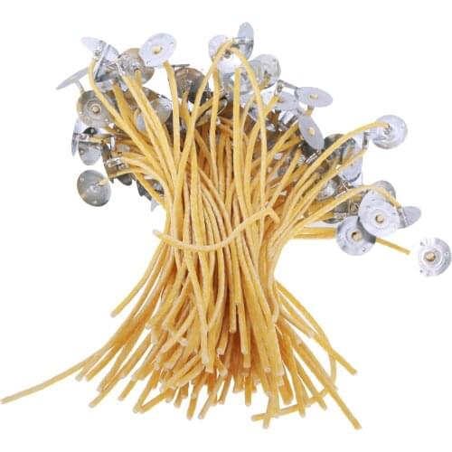 50X Beeswax Candle Wicks Core With Sustainers 20cm For Candles Making Craft