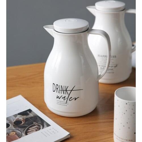 1L Nordic Thermal Insulation Kettle Large Capacity Glass Liner Household Thermal Coffee Tea Insulation Pot Portable Heat Kettle