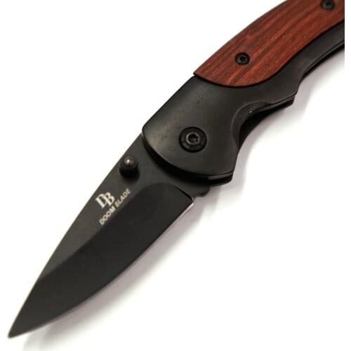 High Quality! 5CR15MOV Blade Folding Pocket Knife Camping Tactical Hunting Knife Survival Tool Wood with Waist Clip